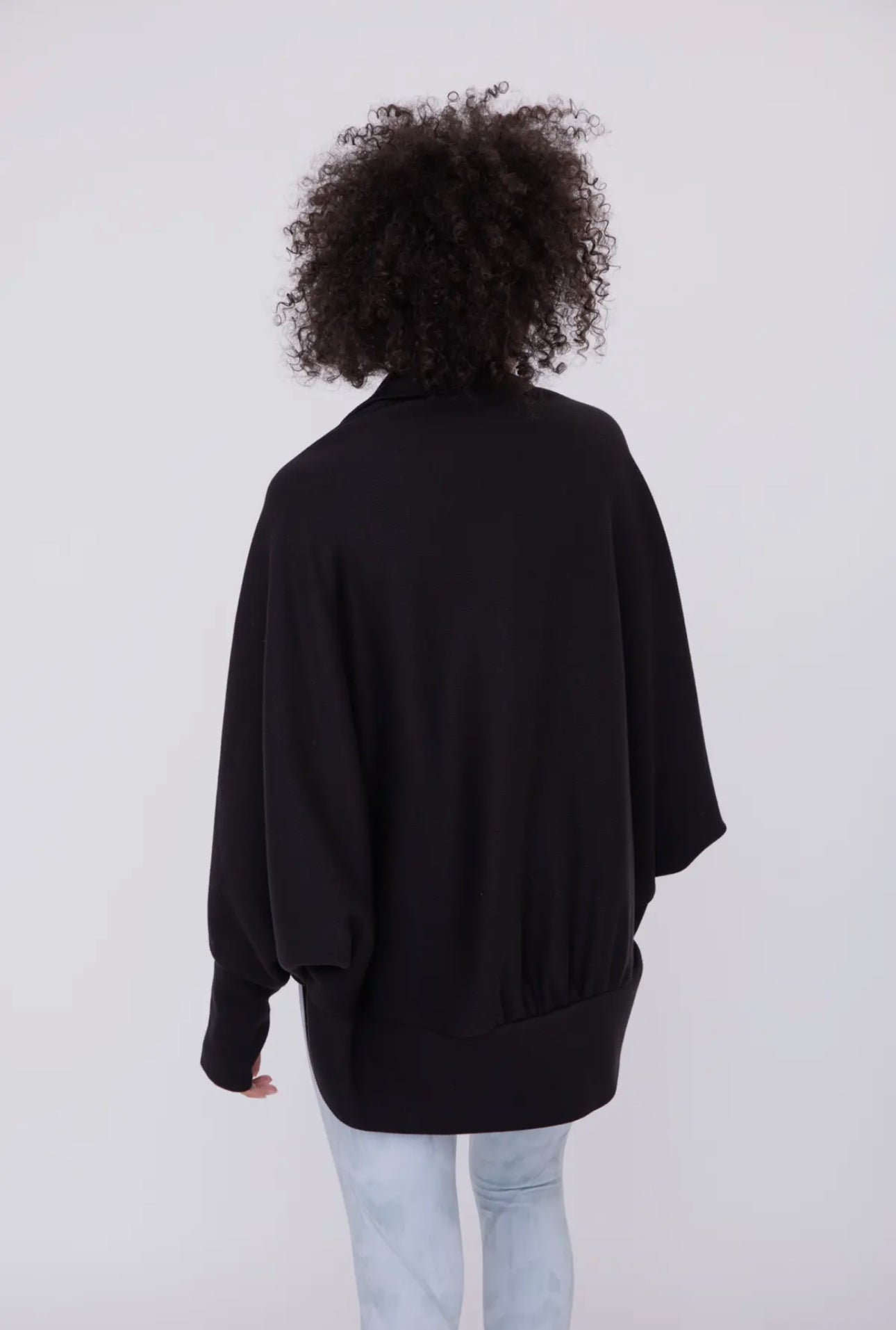Open Front Dolman-Sleeved Shawl