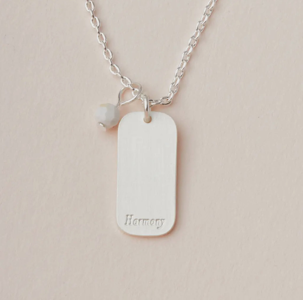 Stone Intention Charm Necklace -
Howlite/Silver