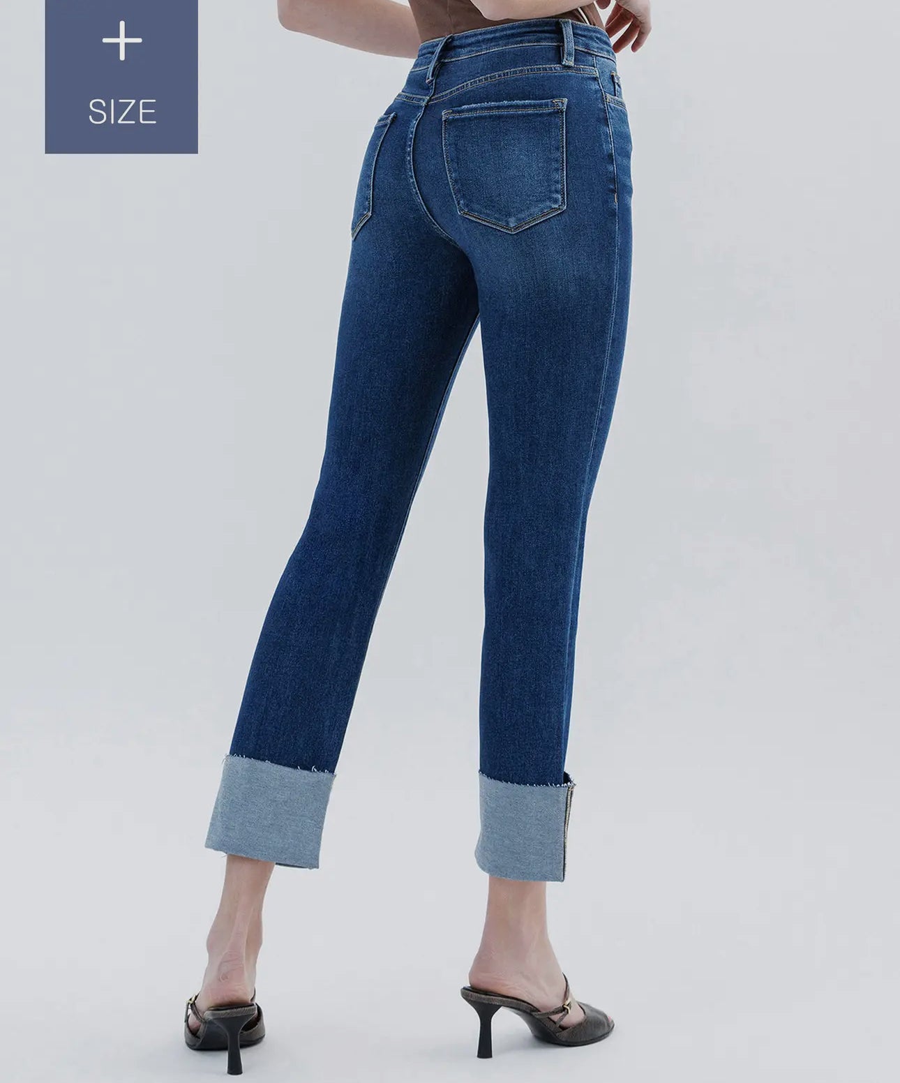 Plus Tummy Control High Rise Cuffed
Slim Straight