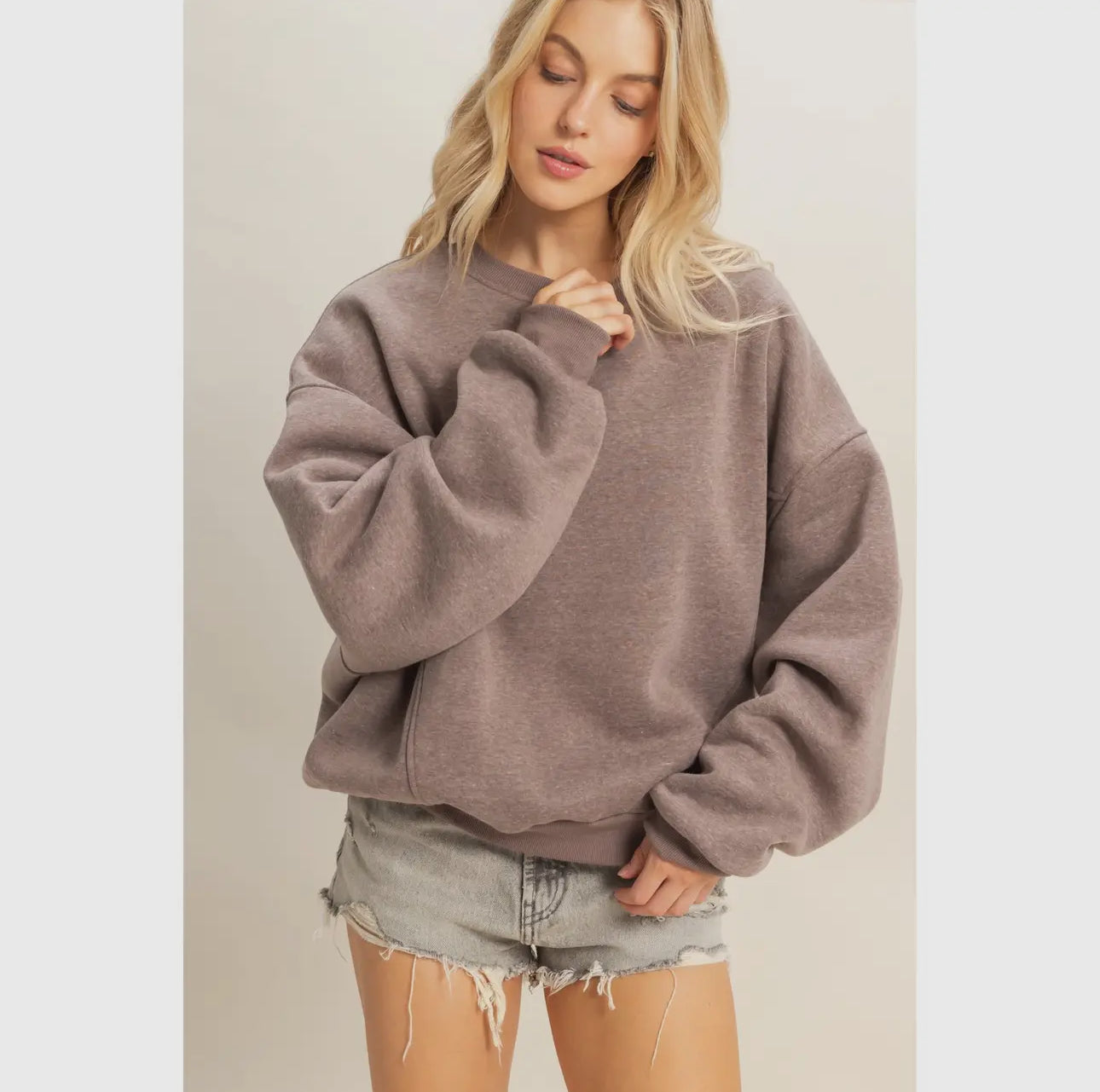 Walnut Oversized Crewneck