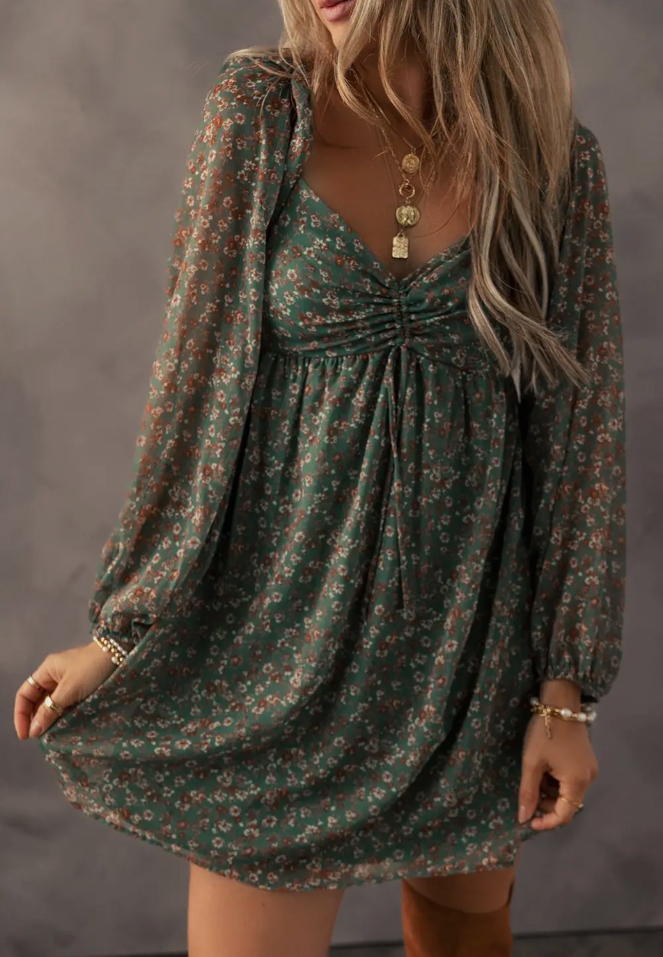 Floral Sweetheart Mini Dress