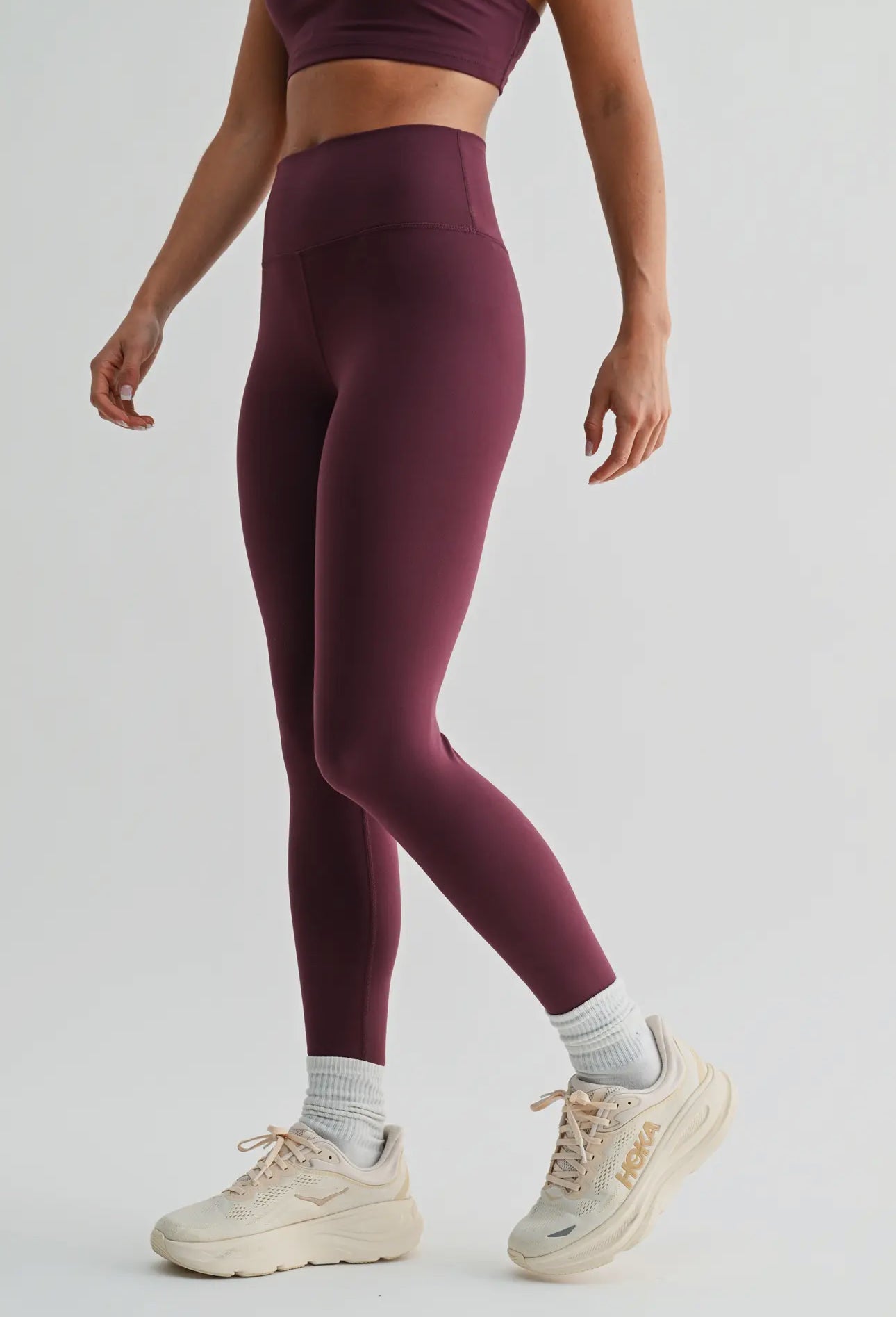 Dark Plum Venice Cloud Light Contour High-Waisted Leggings