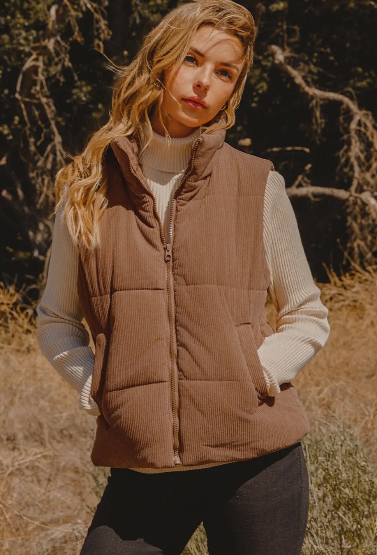 Corduroy Puffer Vest
