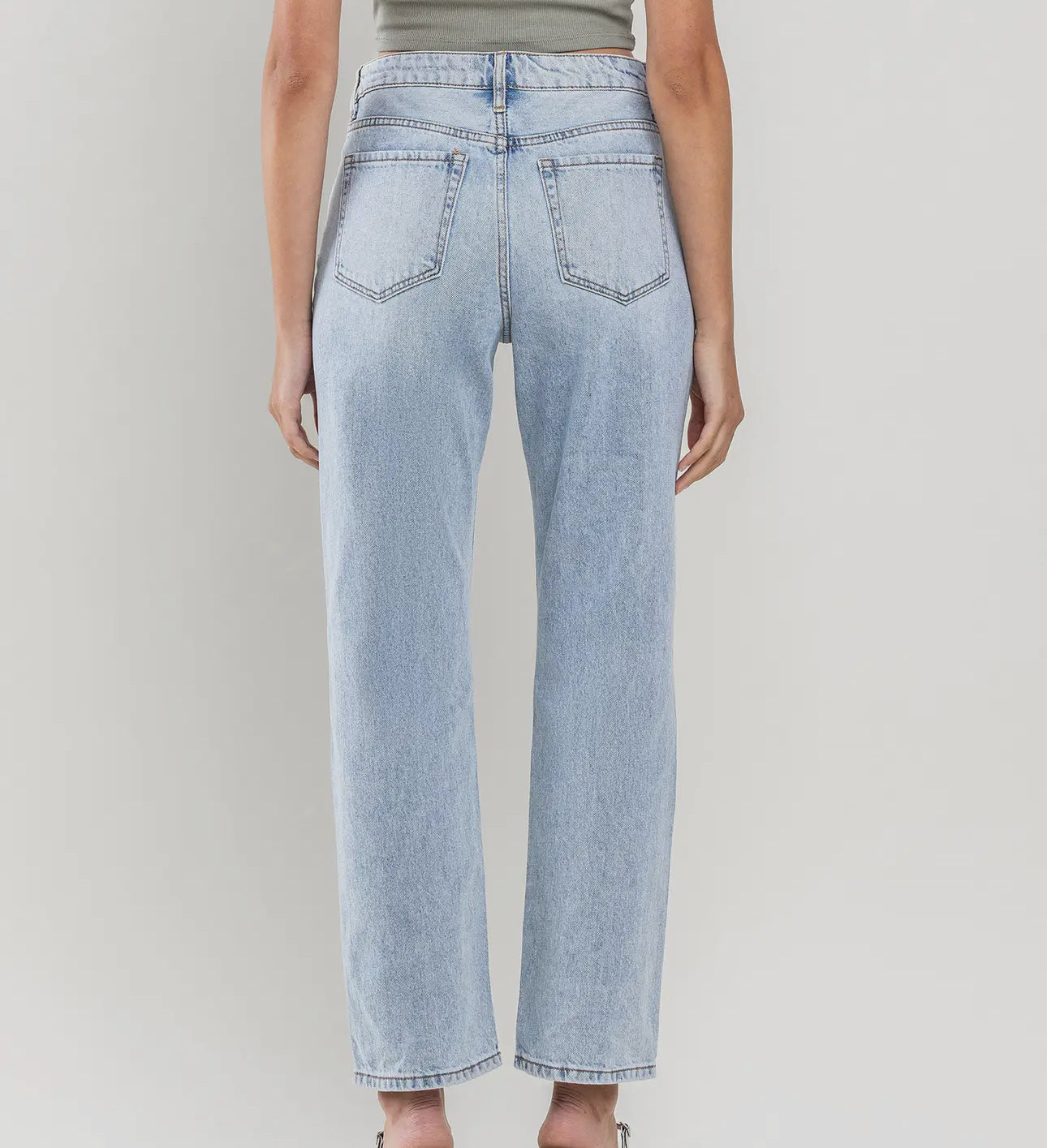 Sustainability High Rise Ankle Straight Jeans