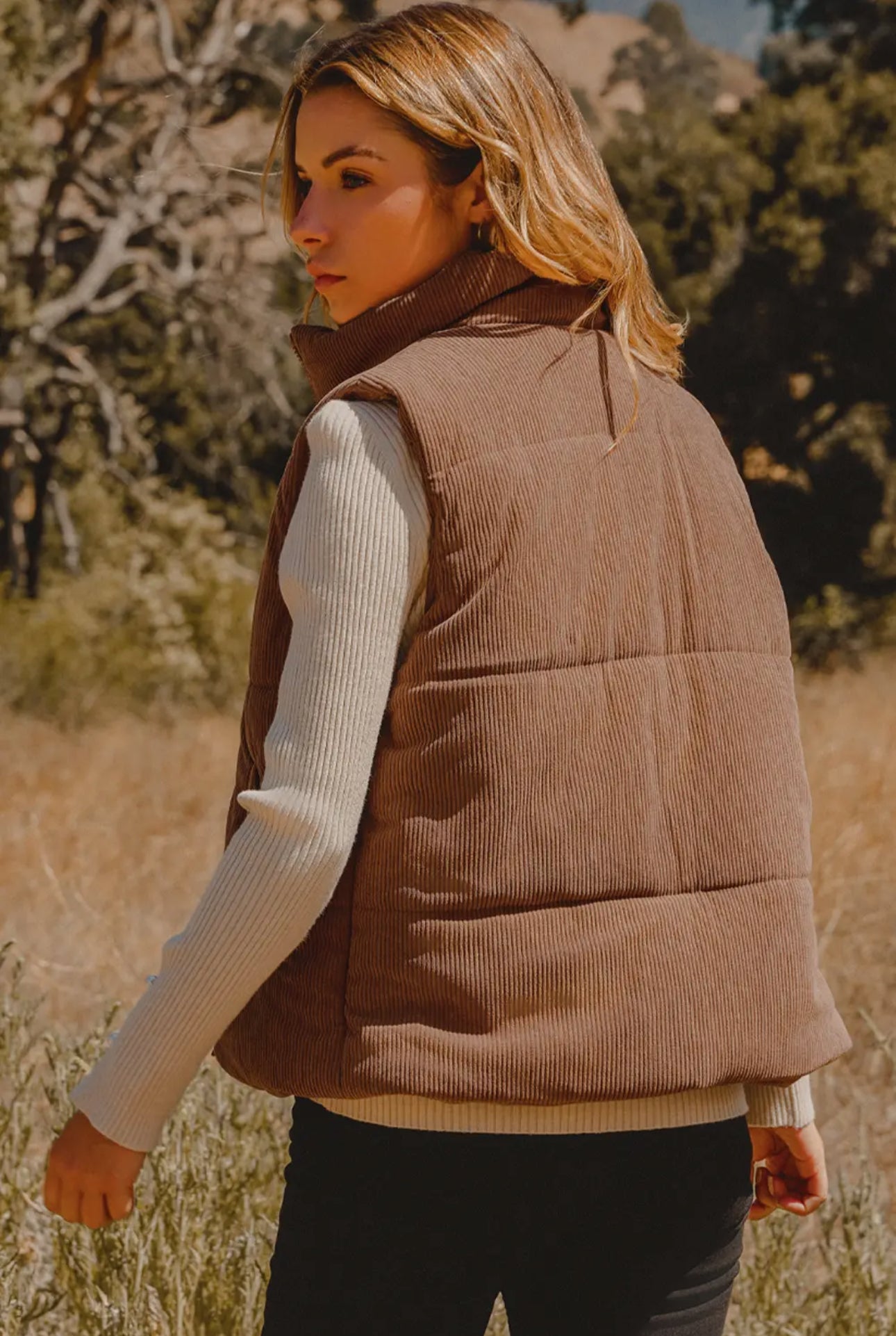 Corduroy Puffer Vest