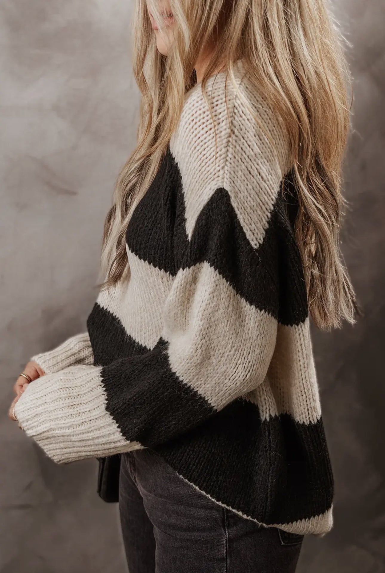 Colorblock Loose Sweater