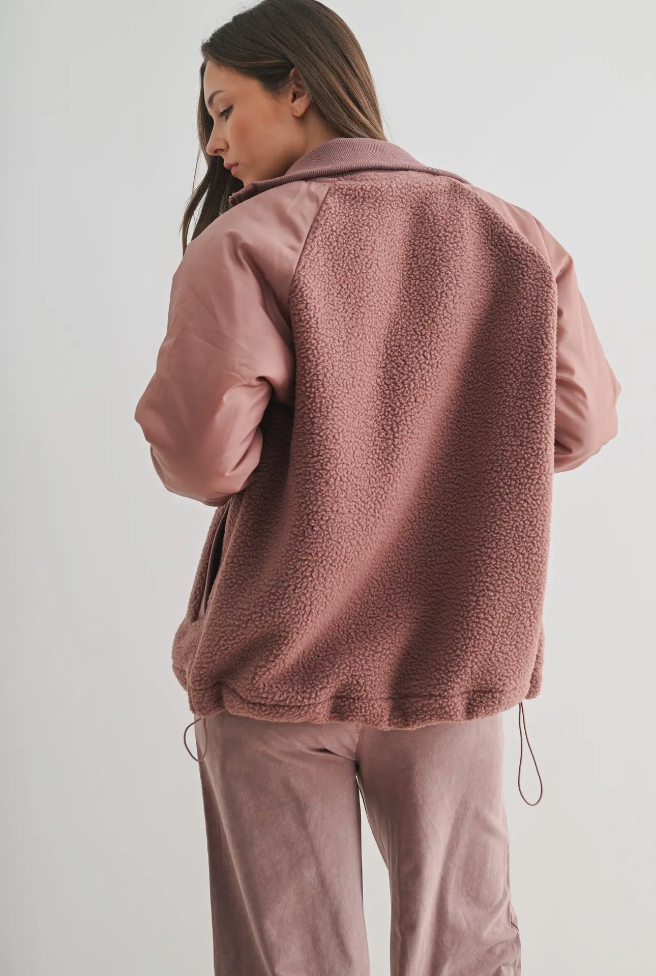 Alpine Fleece Zip Up Bomber Jacket