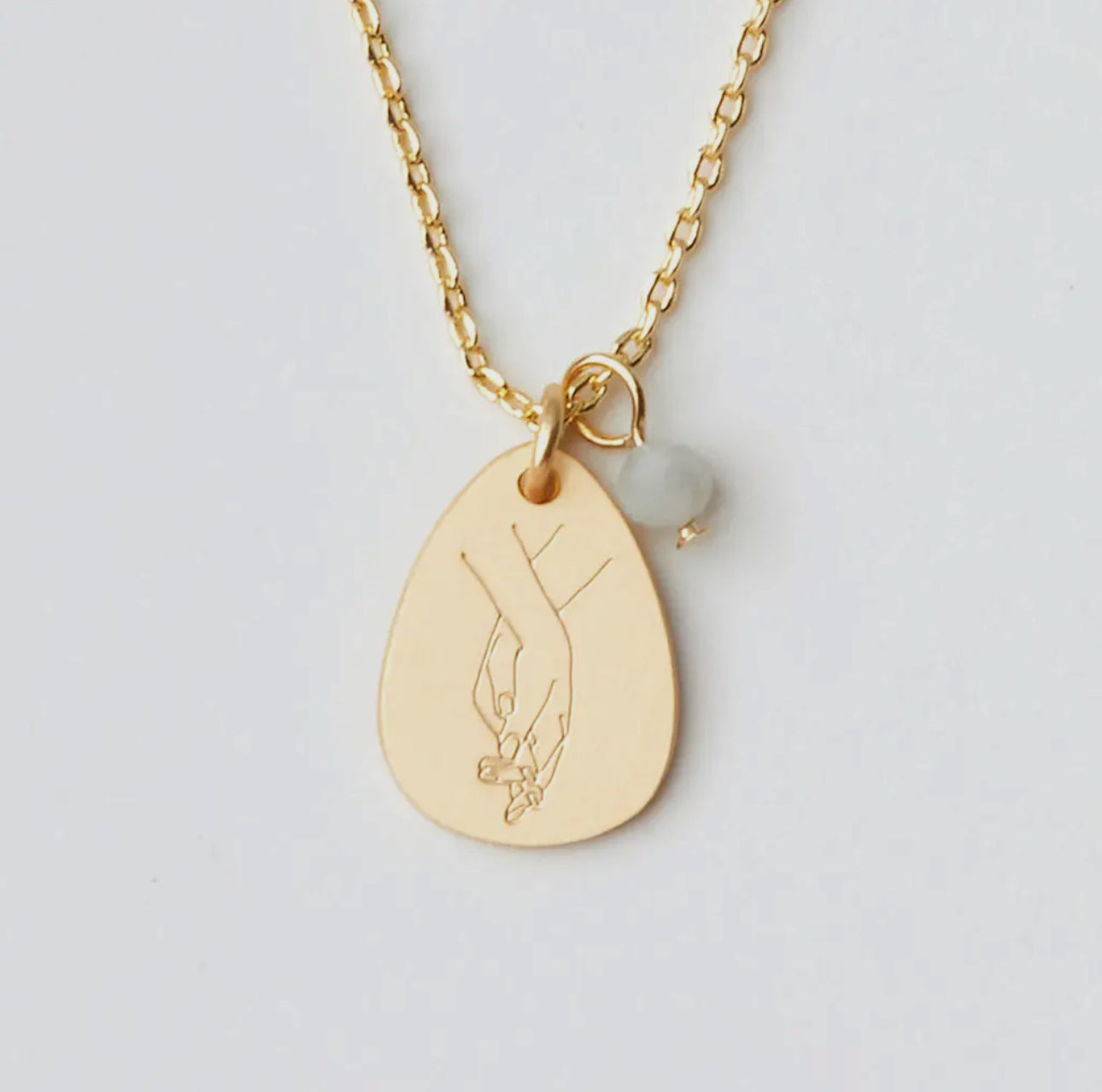Stone Intention Charm Necklace -
Amazonite/Gold