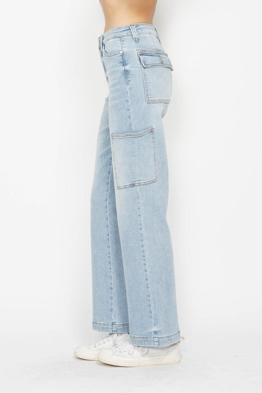 Judy Blue Cargo Wide Leg Denim