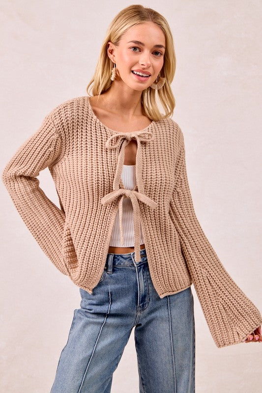 Latte Bow Tie Sweater