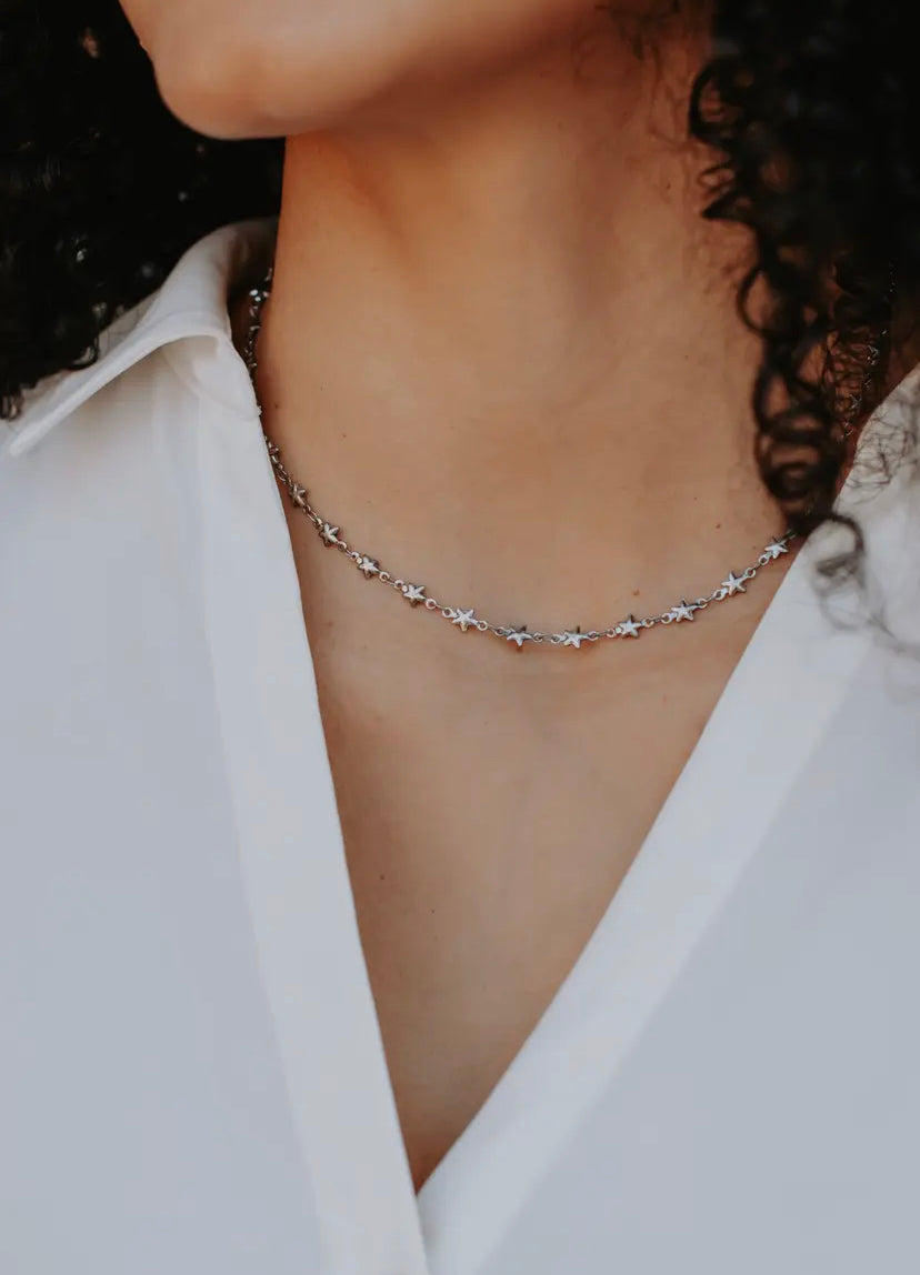 Silver Mini Star Necklace