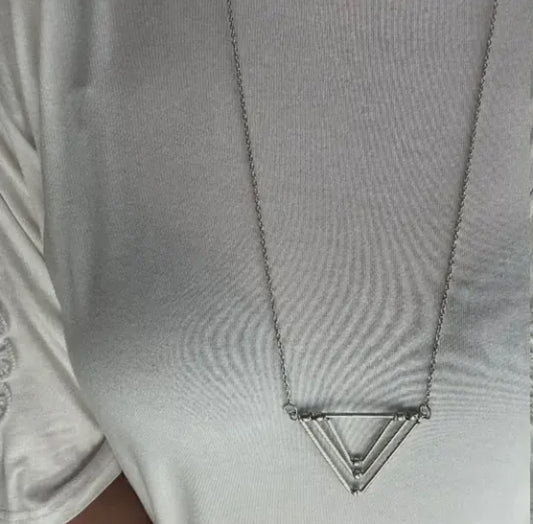 Triangles Long Layering Necklace