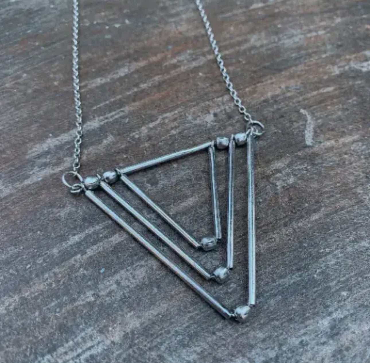 Triangles Long Layering Necklace