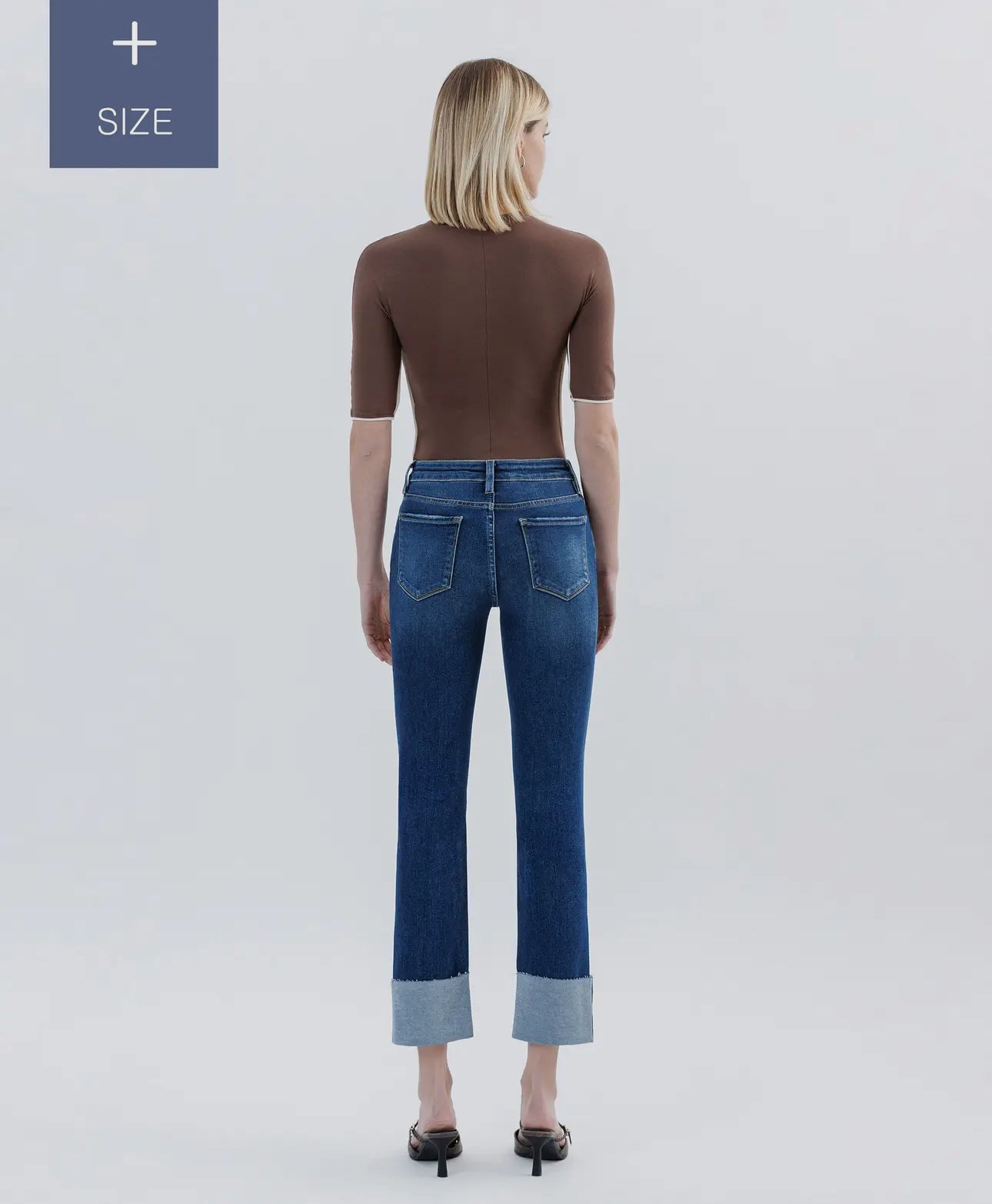 Plus Tummy Control High Rise Cuffed
Slim Straight