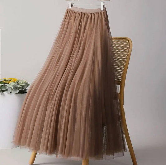 Mesh A-line Skirt