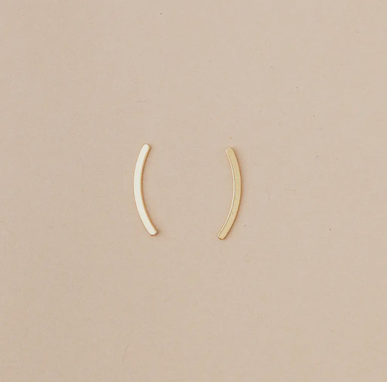 Comet Curve/Gold Vermeil Earrings