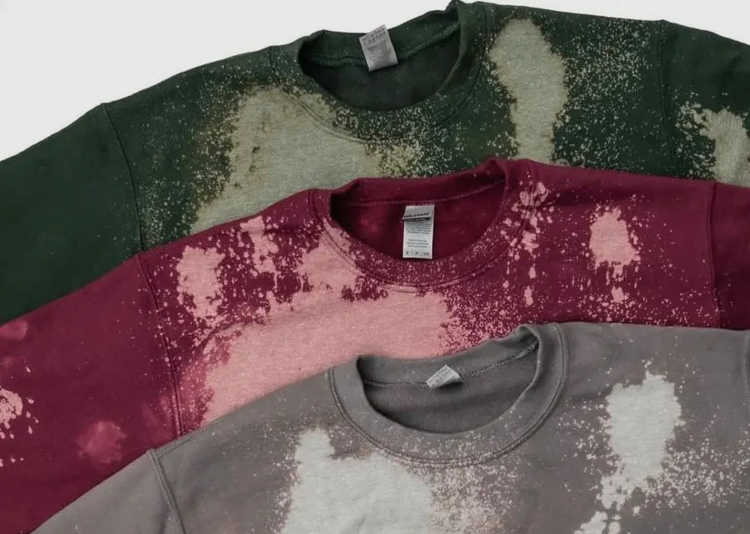 Bleached Maroon Crew Neck Sweatshirt