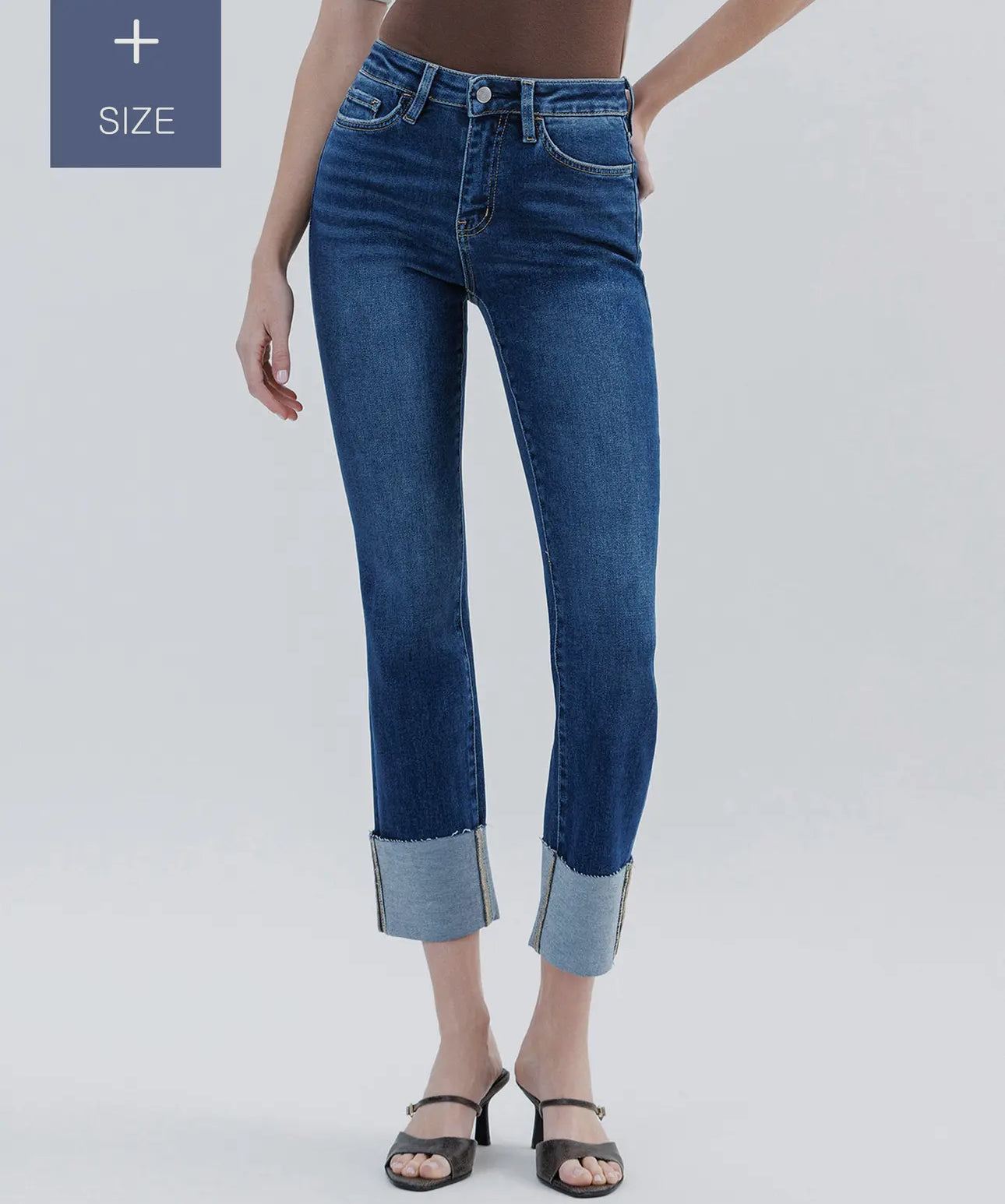 Plus Tummy Control High Rise Cuffed
Slim Straight