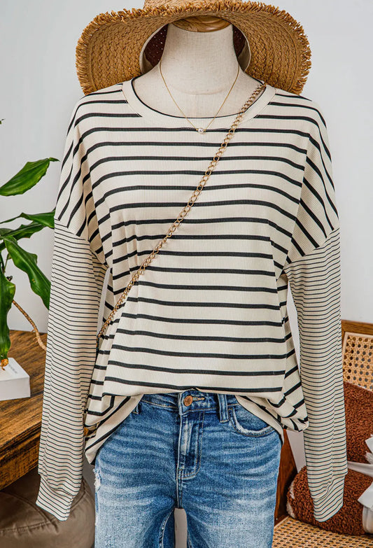 Striped Patchwork Long Sleeve