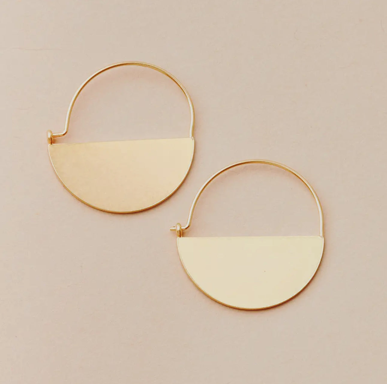 Lunar Hoop/ Gold Vermeil Earrings
