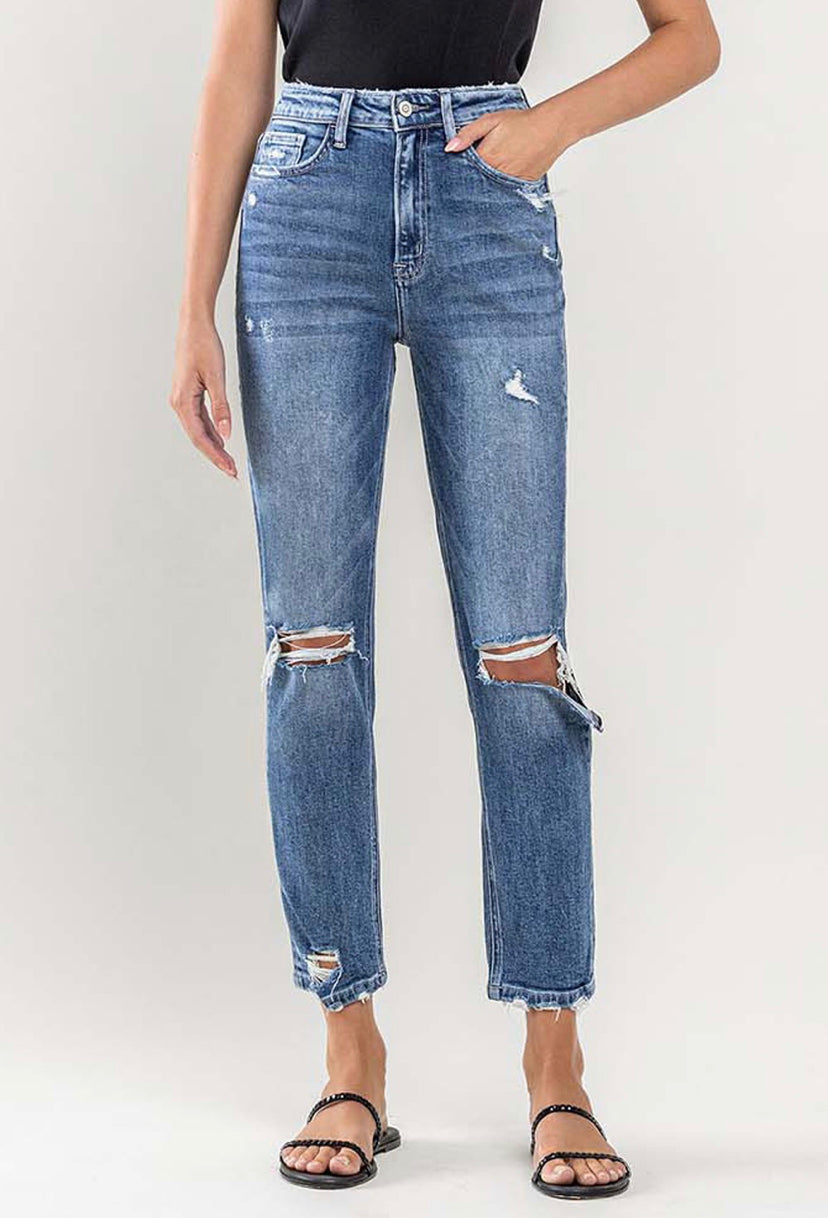 Flying Monkey Distressed Mom Jeans