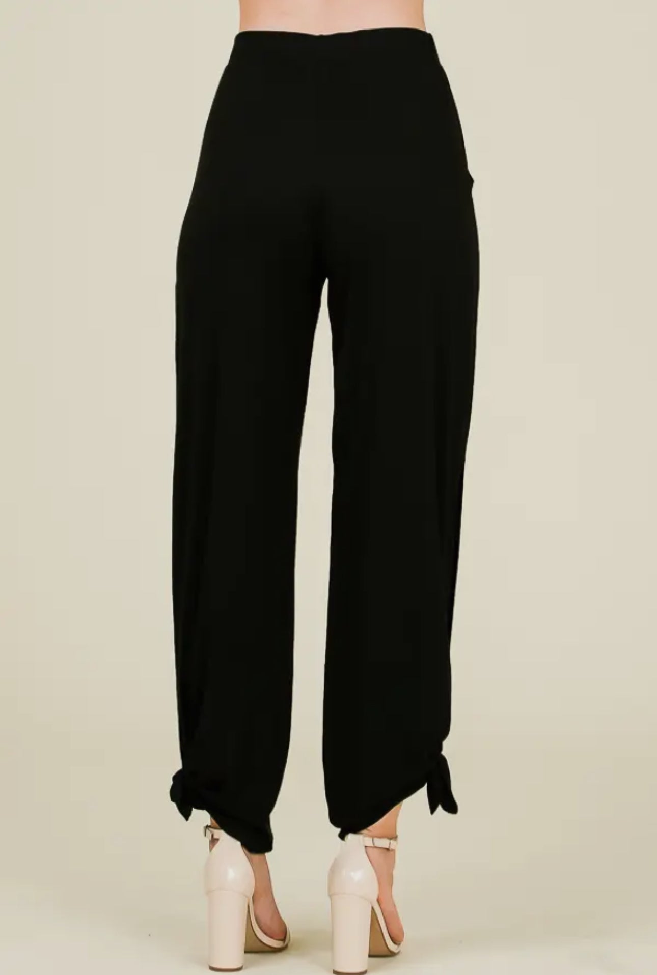 Split Side Tied Hem Pants