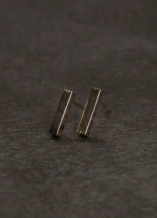 Gold Bar Stud Earrings