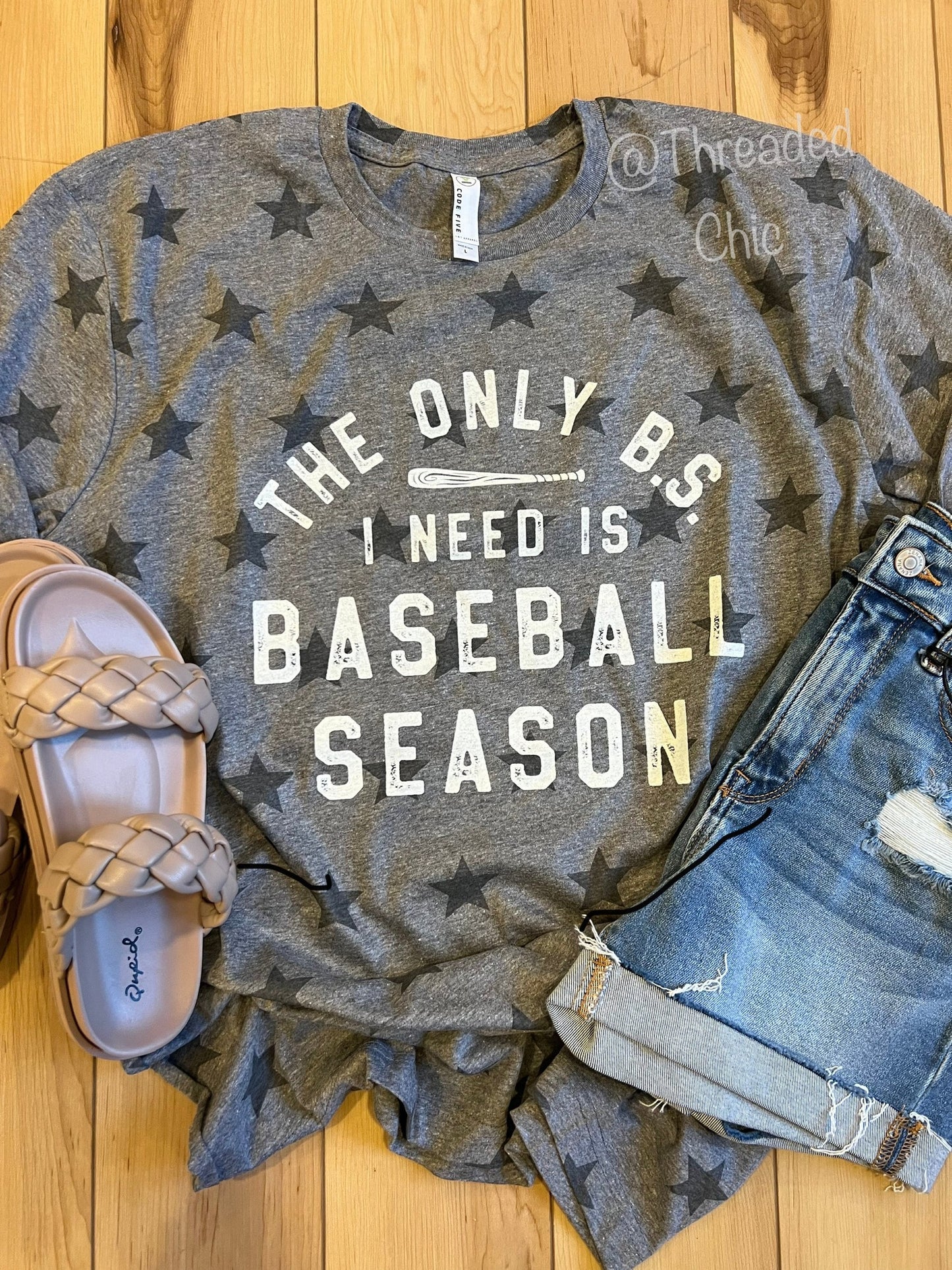 The Only B.S. Baseball Tee