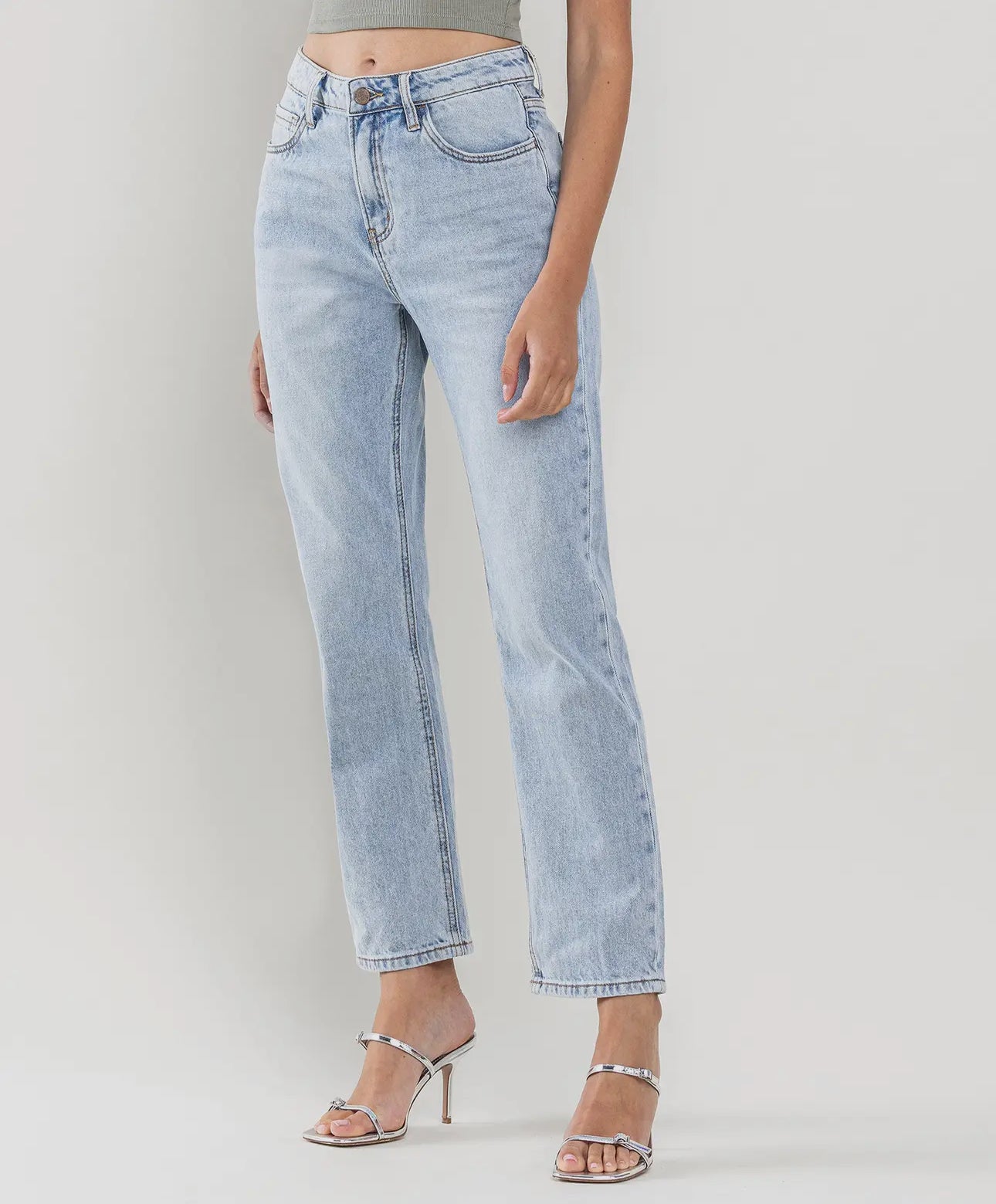 Sustainability High Rise Ankle Straight Jeans
