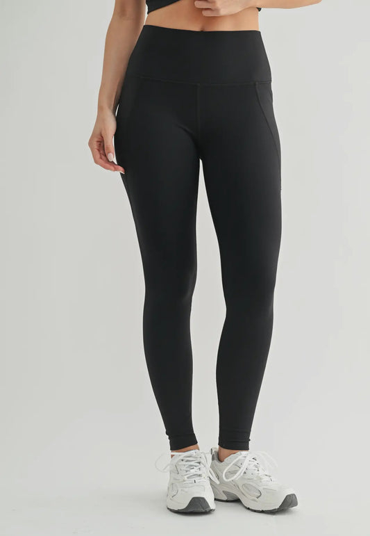 Tapered Band Essential Solid Highwaist Leggings