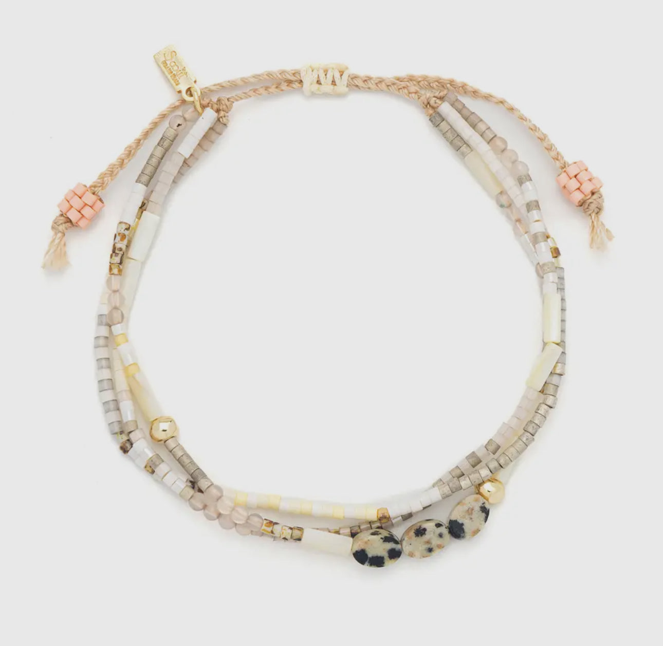 Mixed Media Bracelet - Joy/Dalmatian
Jasper/Gold