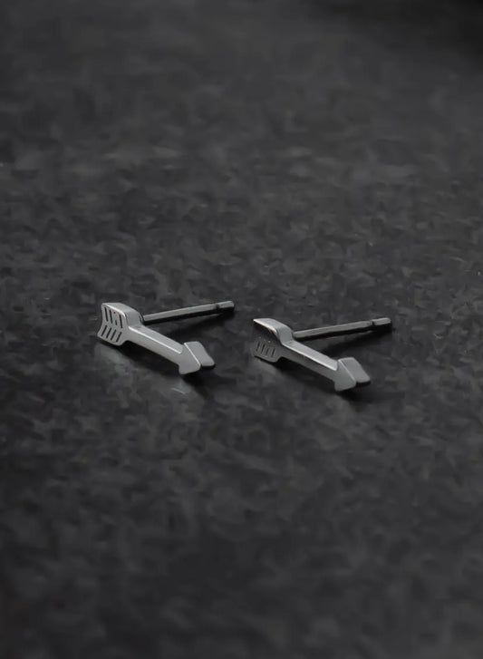 Silver Arrow Stud Earrings