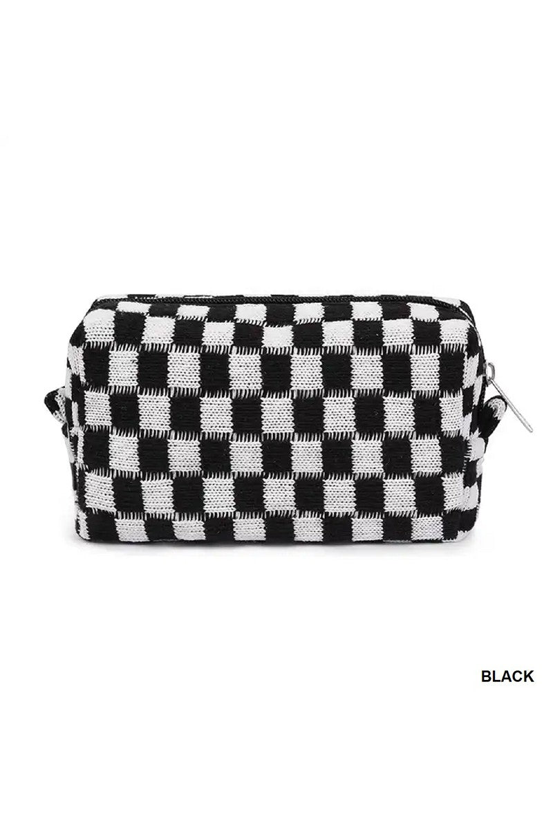 Checkered Makeup Pouch