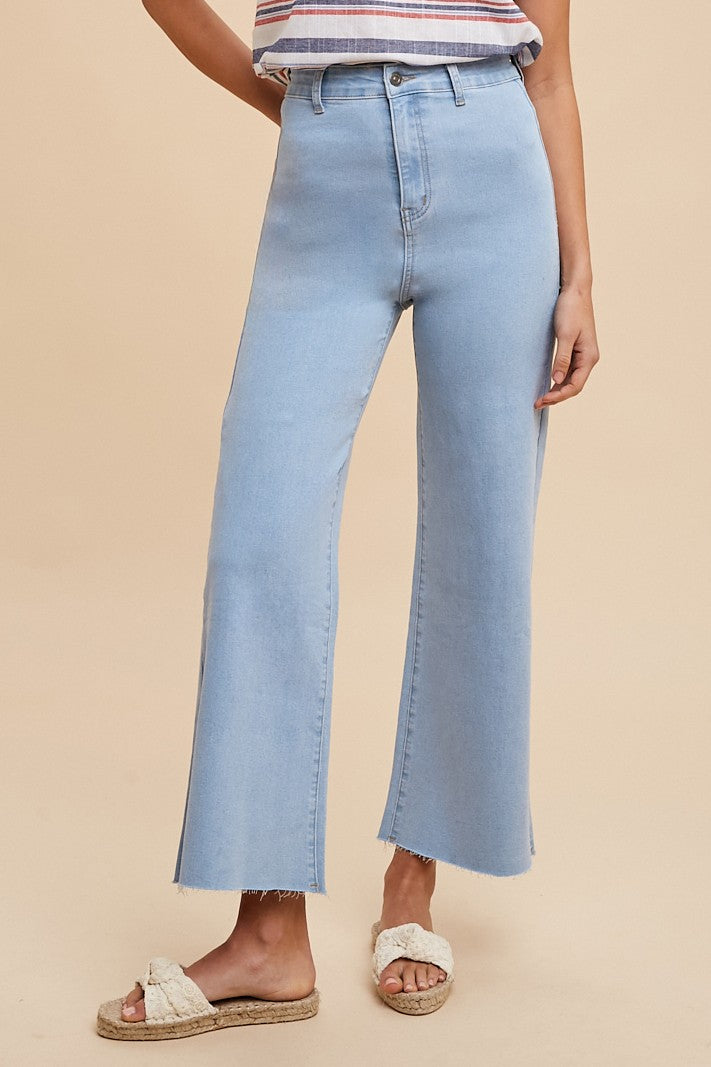 Annie Wide Leg Crop Denim