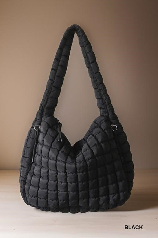 Oversized Quilted Carryall Bag