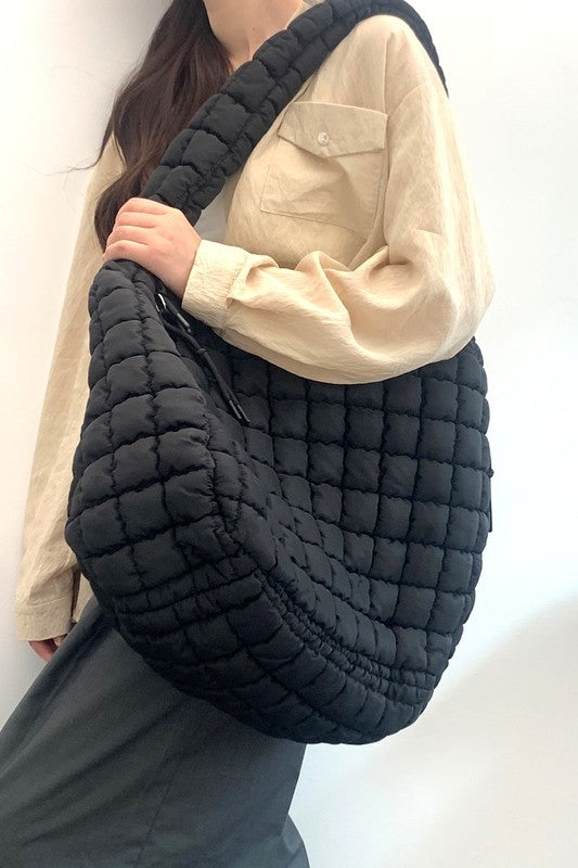 Oversized Quilted Carryall Bag