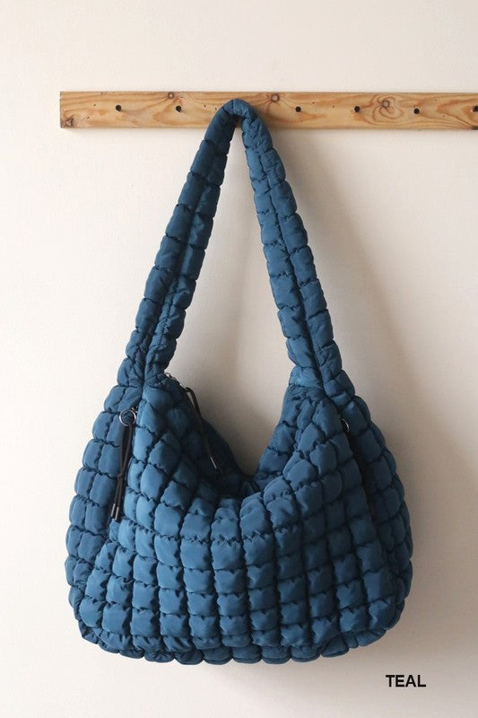 Oversized Quilted Carryall Bag