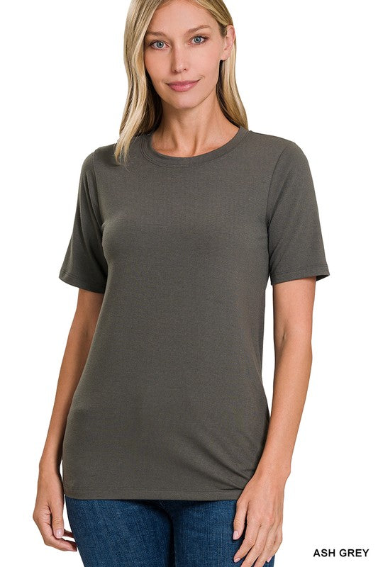 Ash Gray Round Neck Tee