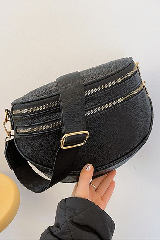 Double Zipper Crossbody