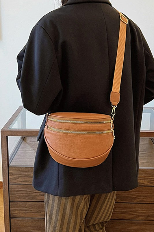 Double Zipper Crossbody