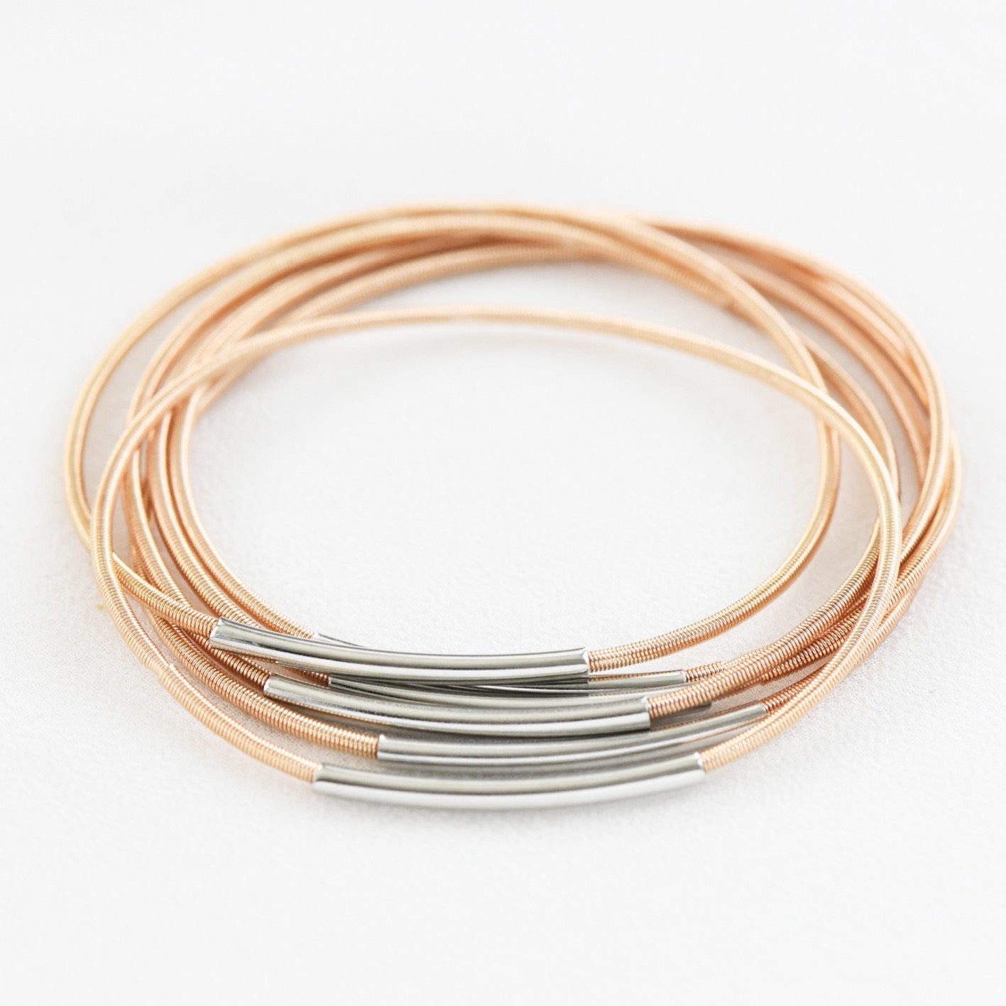 Stretchy Layered Guitar String Bracelets Sets