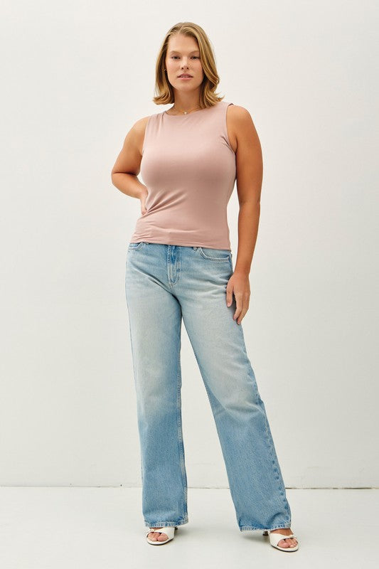 Plus Basic Boat Neck Tank - Hazelnut