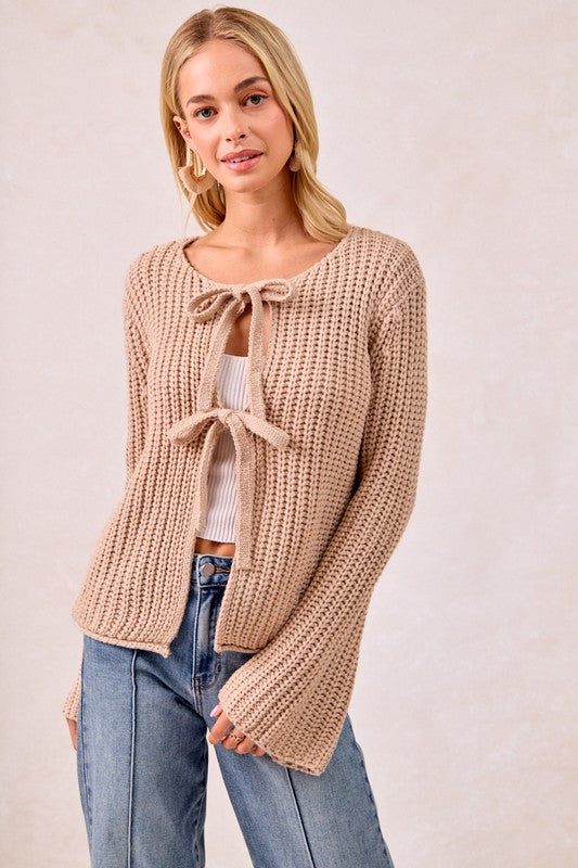 Latte Bow Tie Sweater