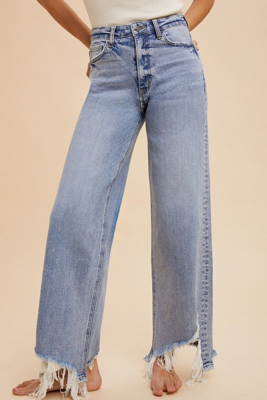 Asymmetrical Straight Jeans