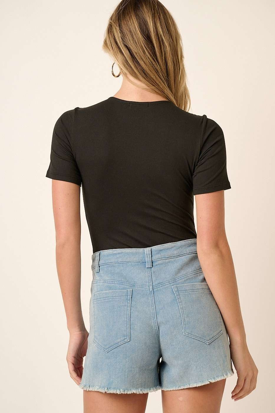 Black Short Sleeve Bodysuit