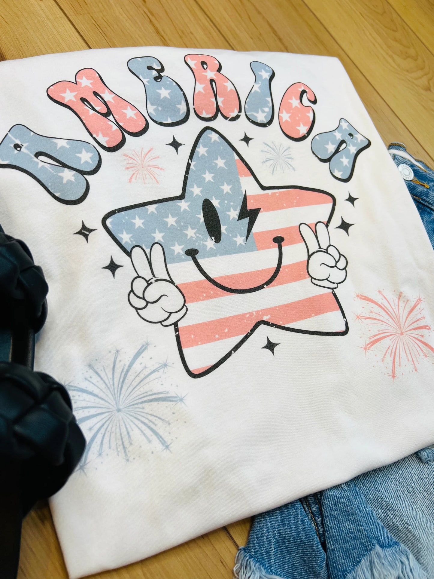 Retro America Star Tee