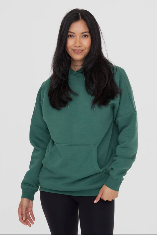 Slim Fit Fleece Hoodie - Green